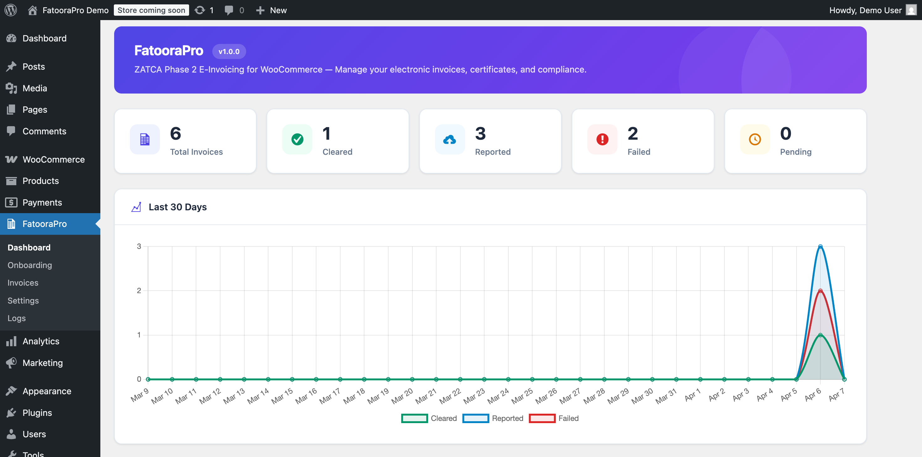 FatooraPro Dashboard